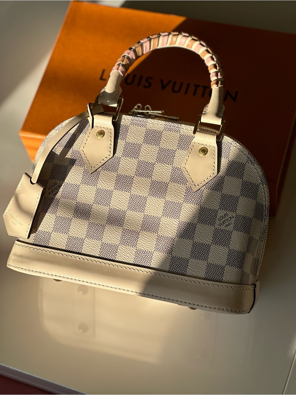 Louis Vuitton Damier Azur Alma BB Braided Handle